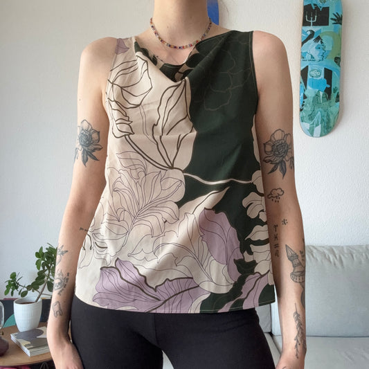 Beige and green Top | Bern