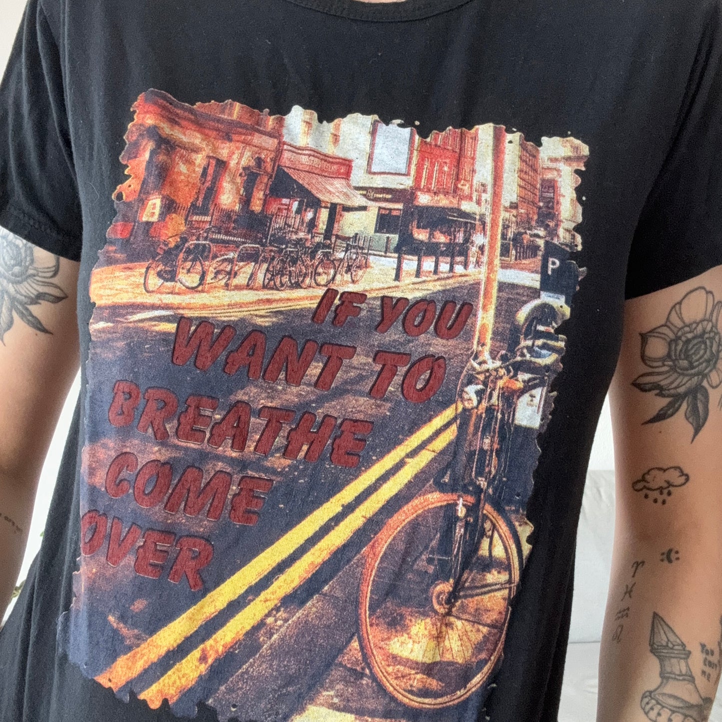 Black Shirt with Front Print | Bern