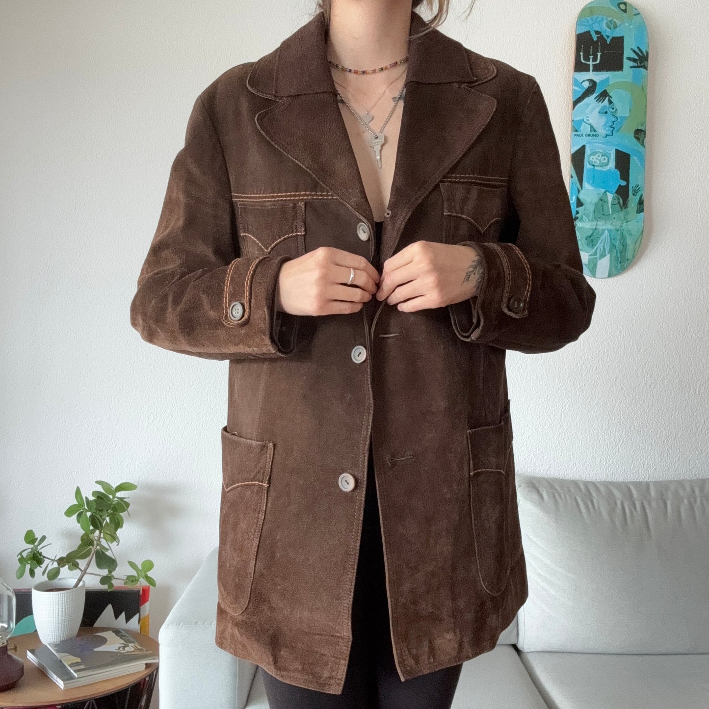 Brown Wild Leather Coat