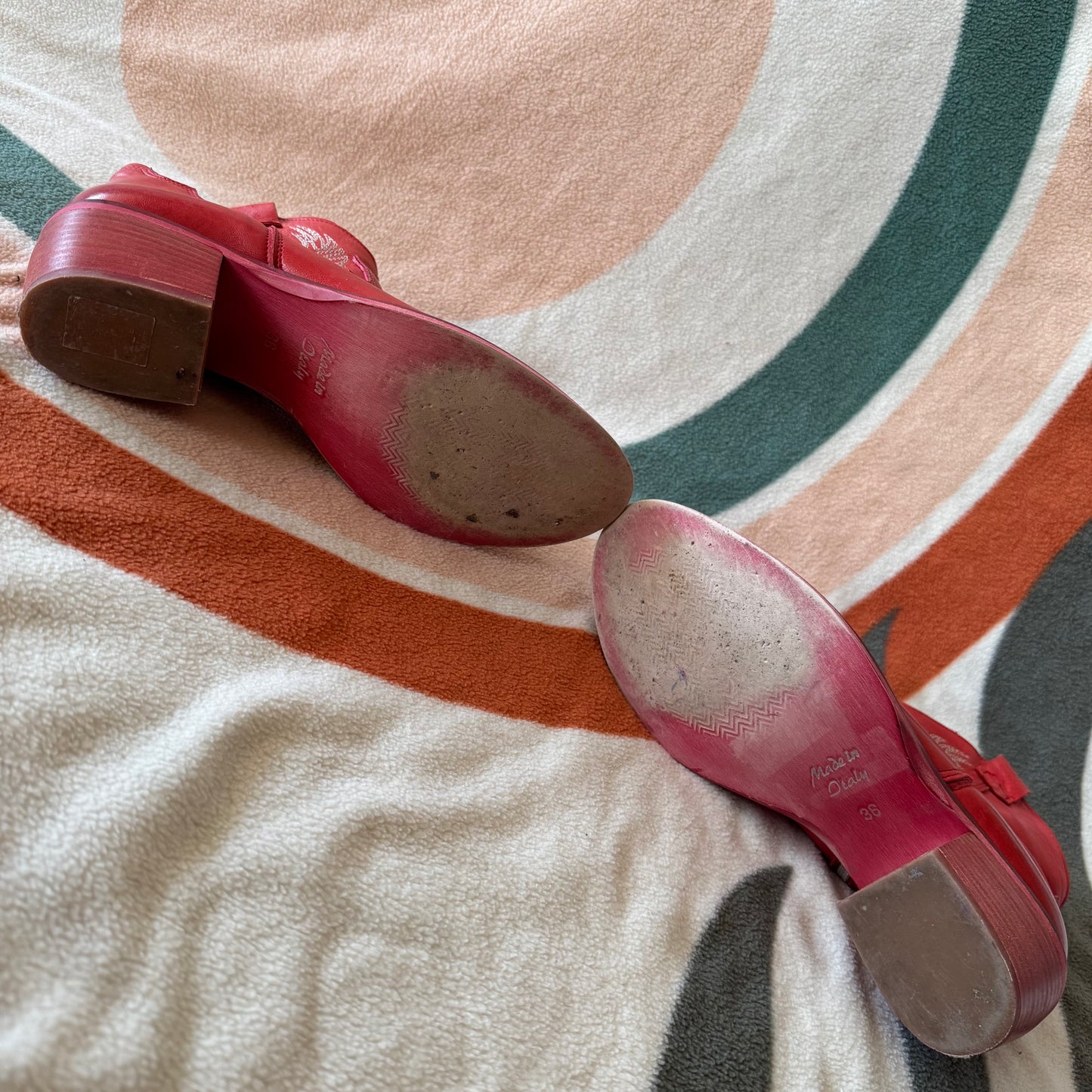 Bottes / chaussures de cowboy rouges