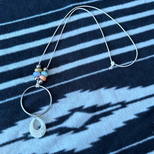 Silver Necklace with pearls