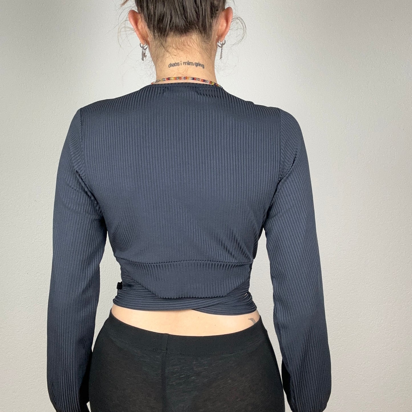 Black cropped Longsleeve