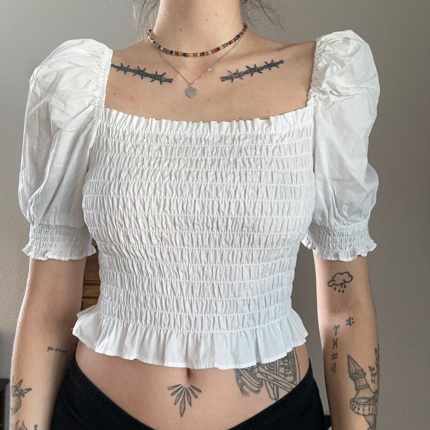 White cropped Shirt | Bern