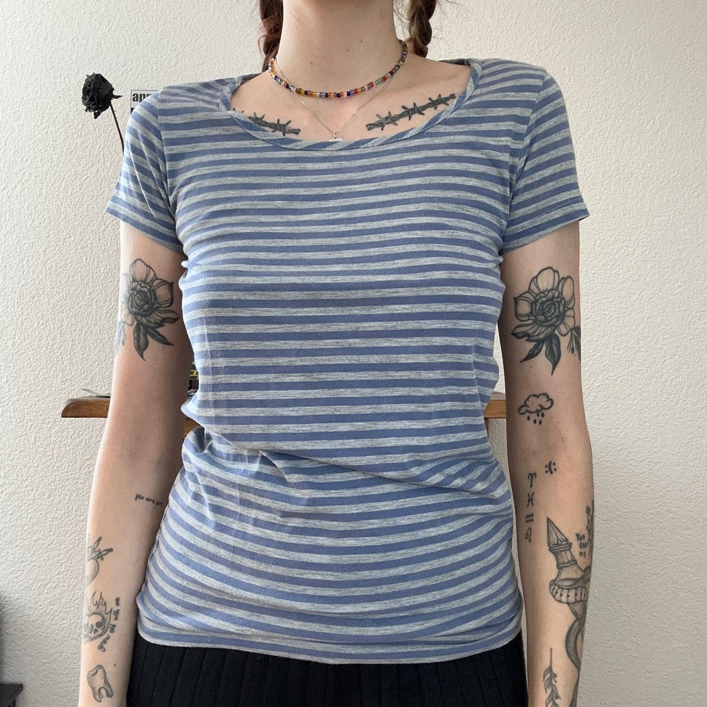 Blue and Gray striped Shirt | Bern