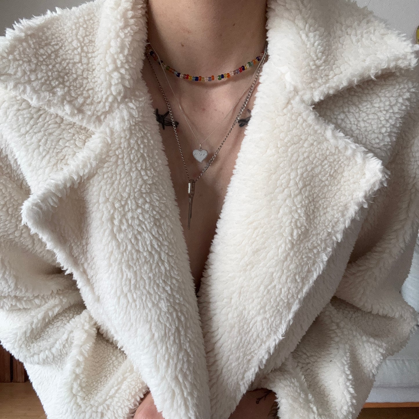 White Fluffy Coat | Bern