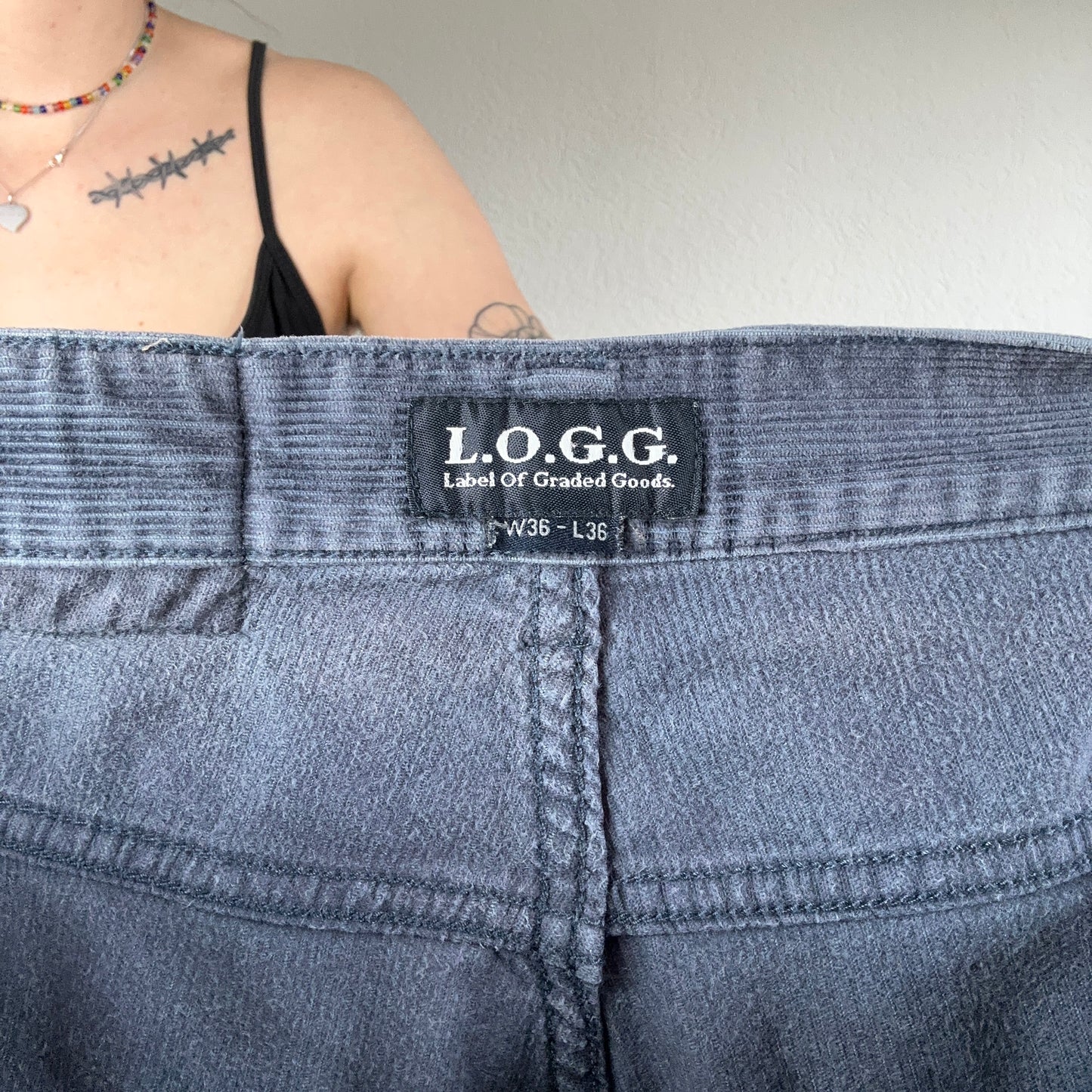 Vintage Gray Cord Pants