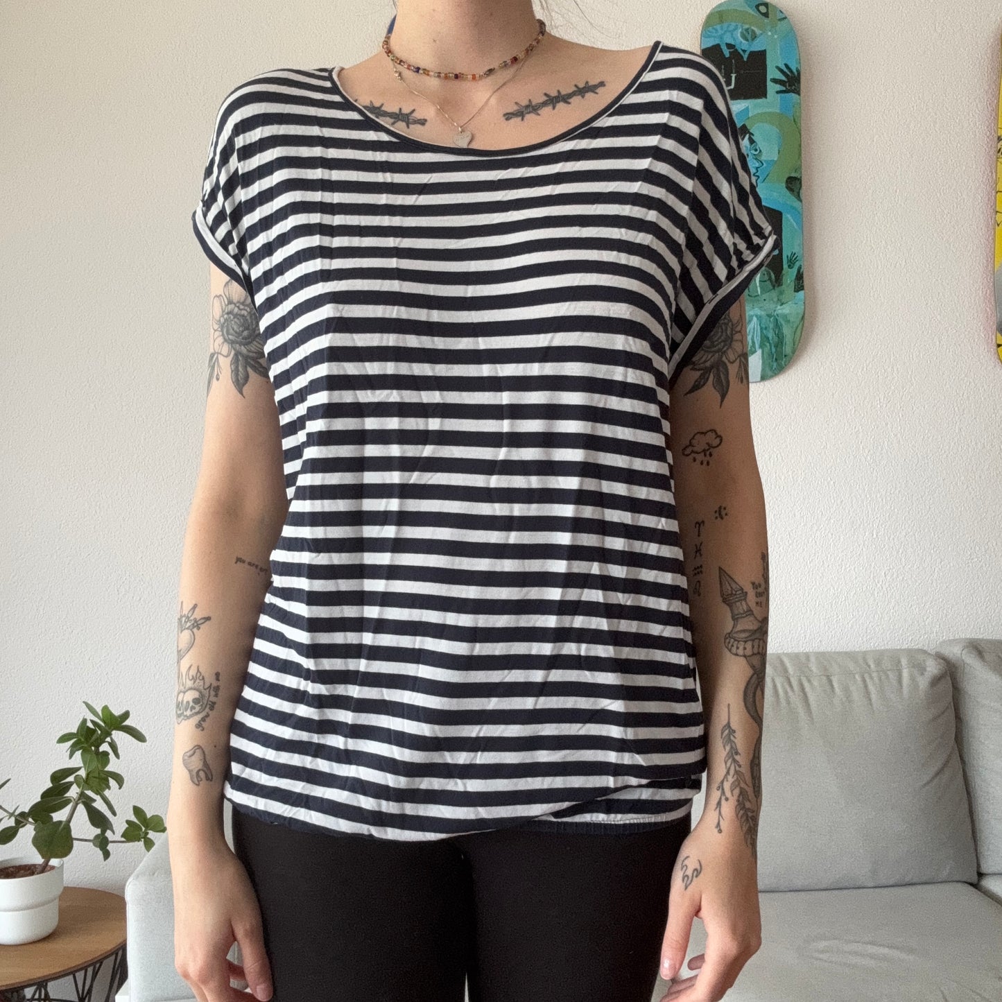 Black and White striped Shirt