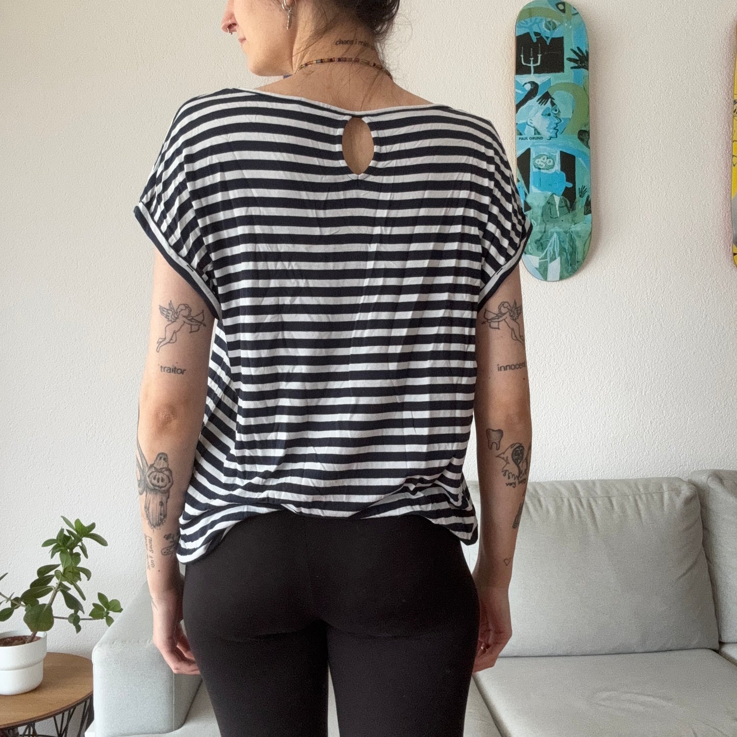 Black and White striped Shirt