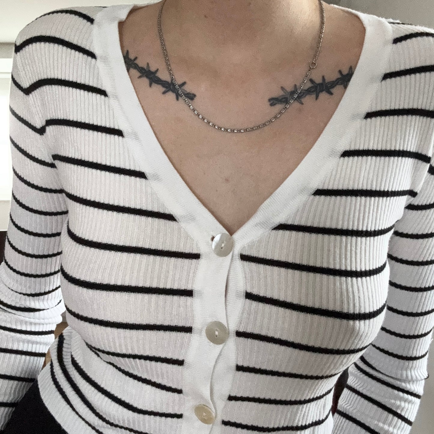 White Jacket with black stripes | Bern