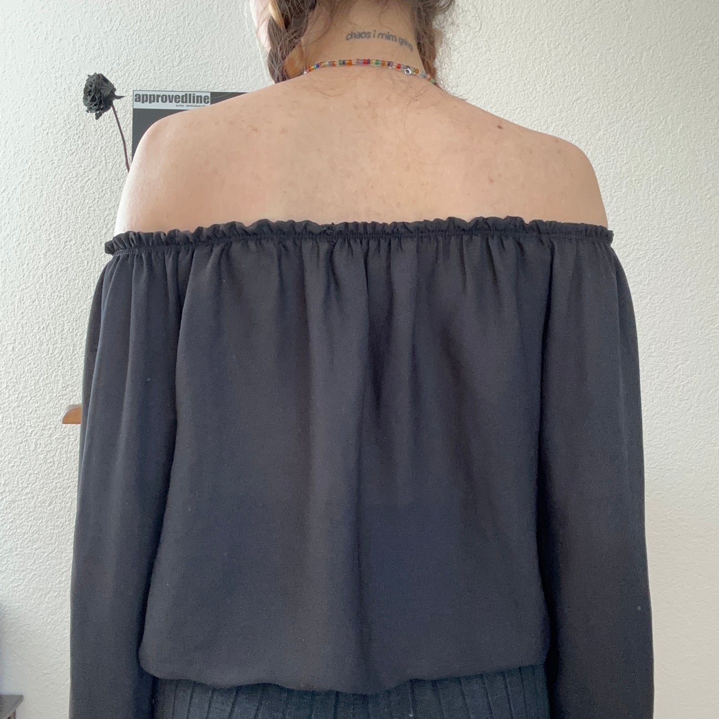 Schwarze Off-Shoulder Bluse | Bern