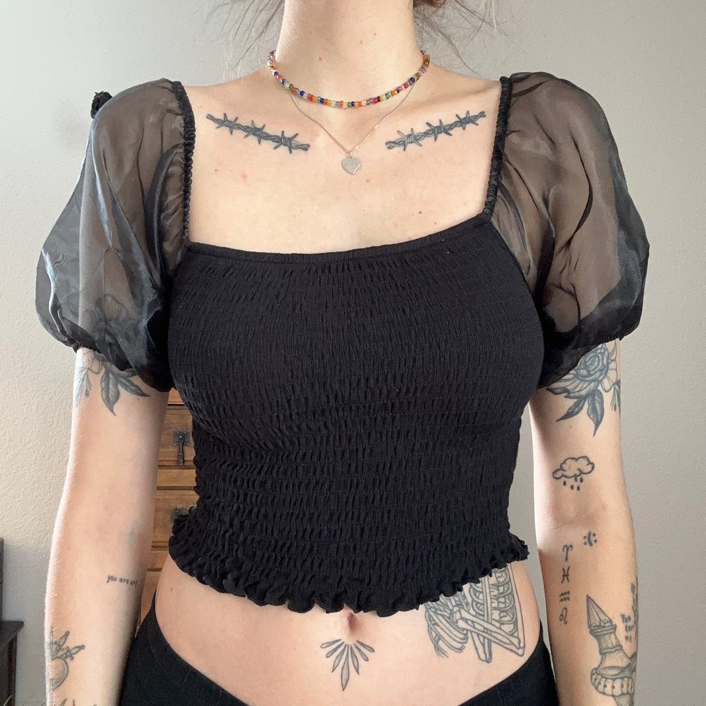 Black cropped Shirt | Bern