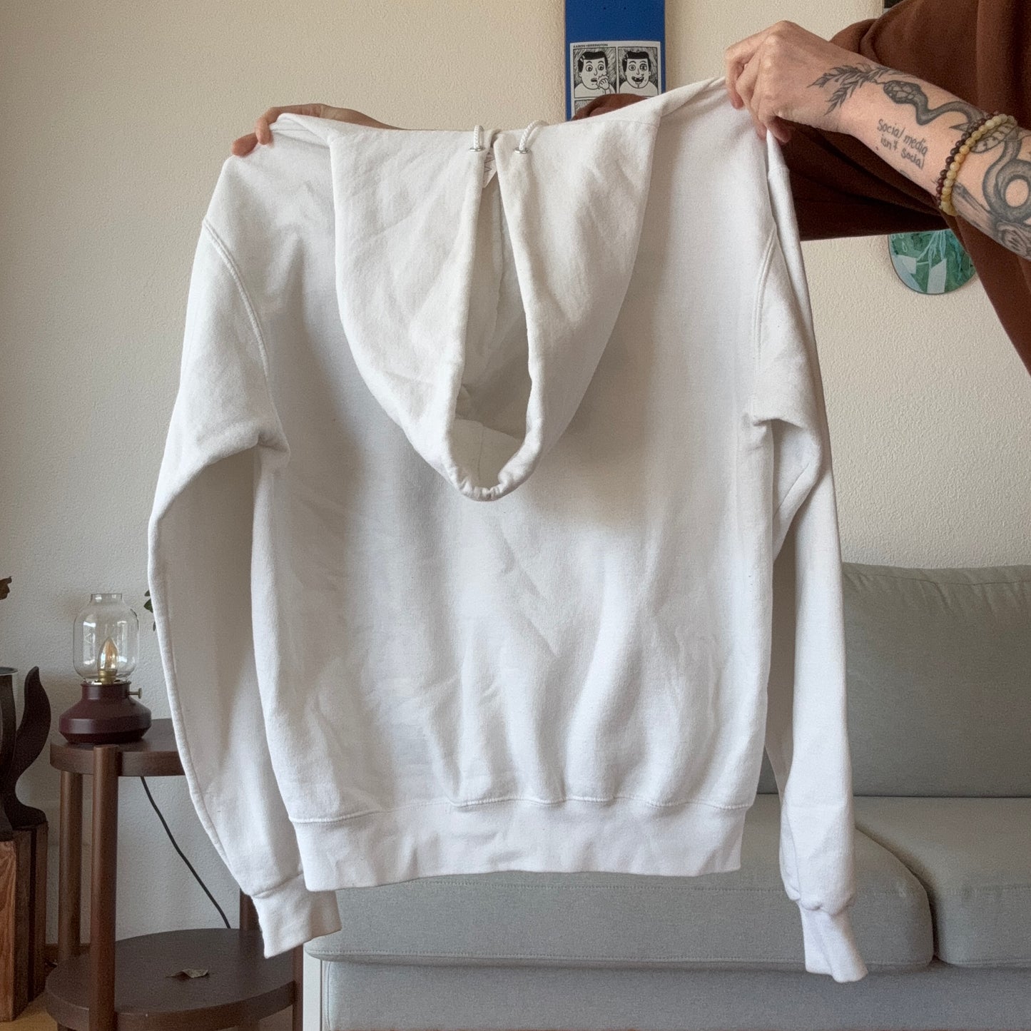 White Champion Hoodie | Bern