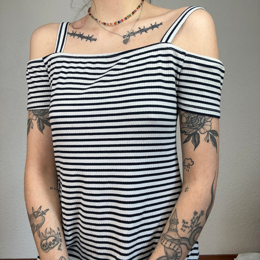 Black and White striped Dress | Bern