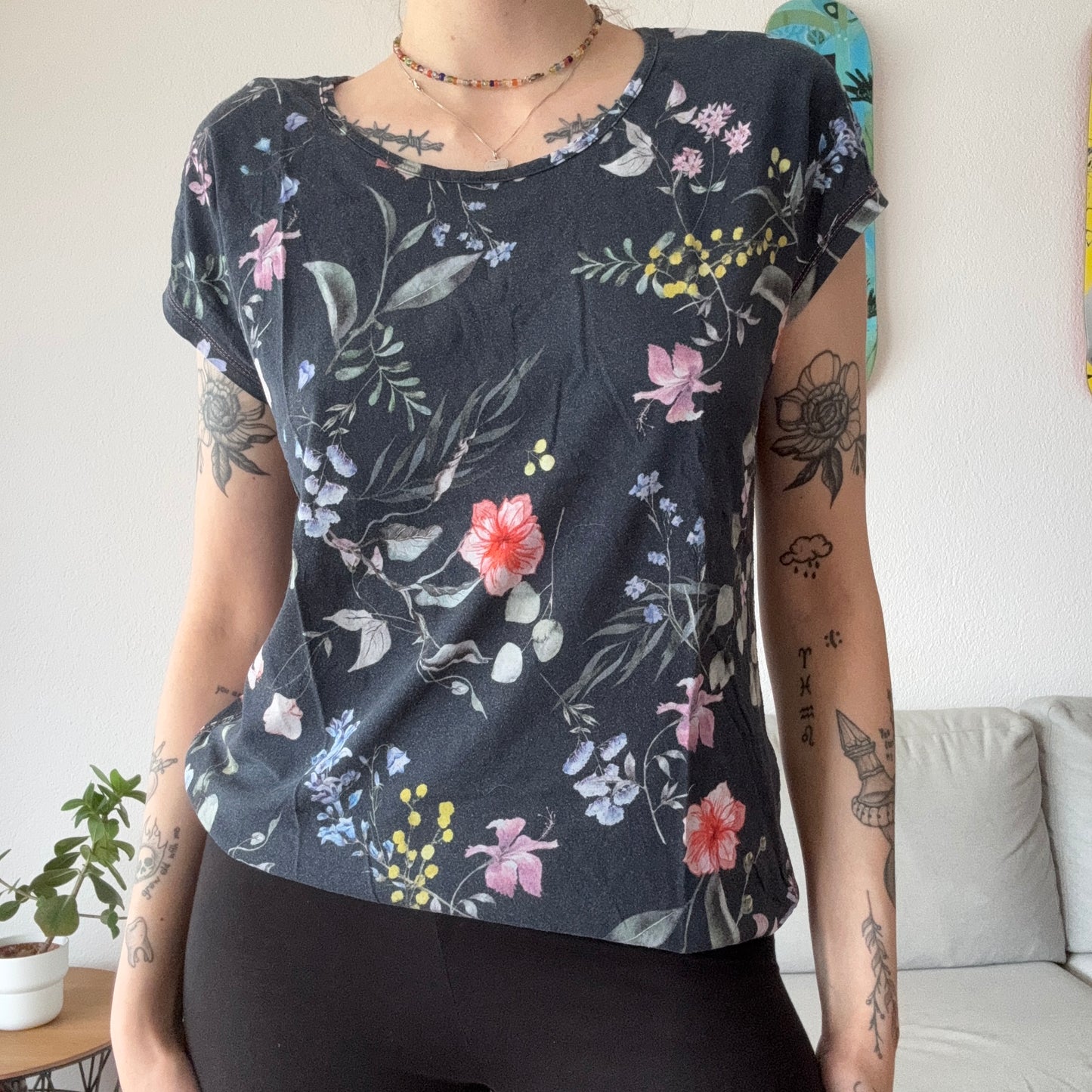 Blue Shirt with Flower Print | Bern
