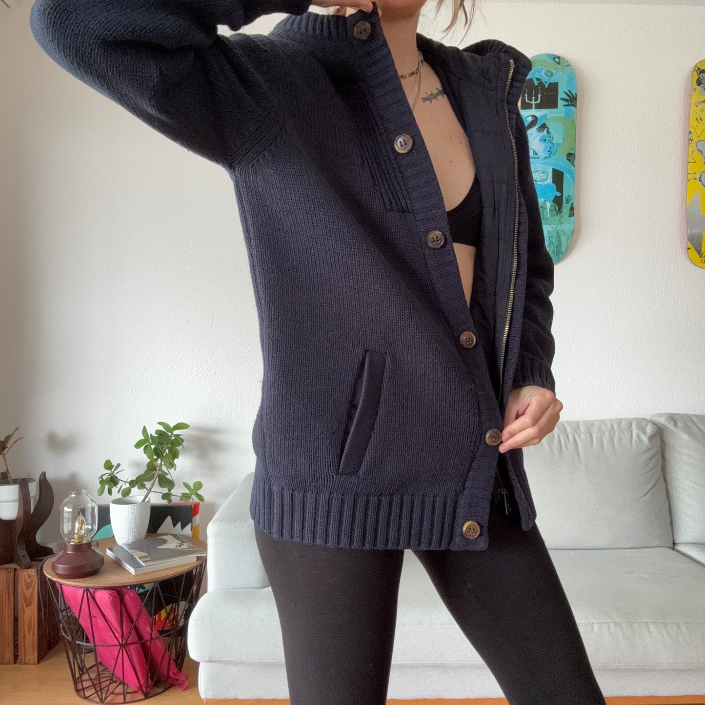 Blaue Jacke