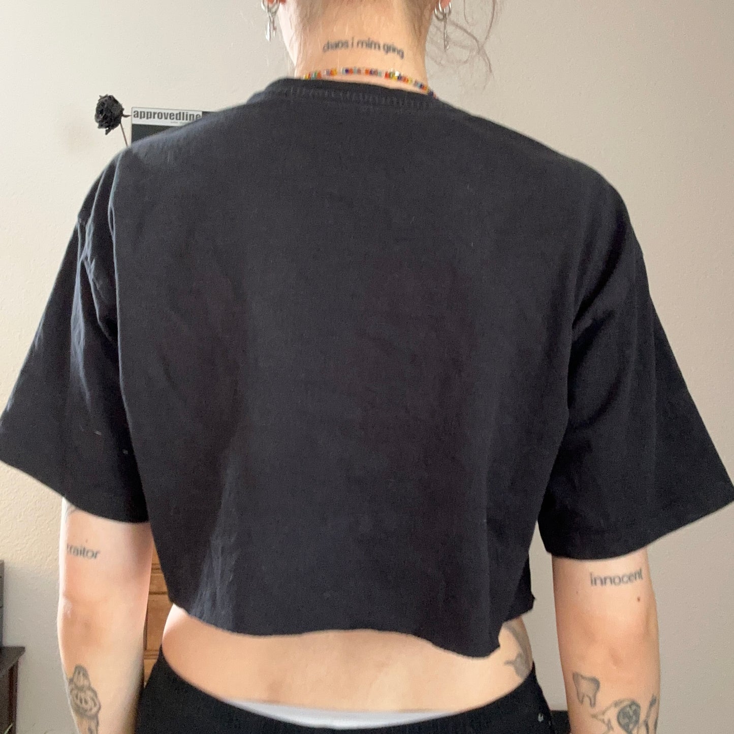 Reworked black cropped Shirt | Bern