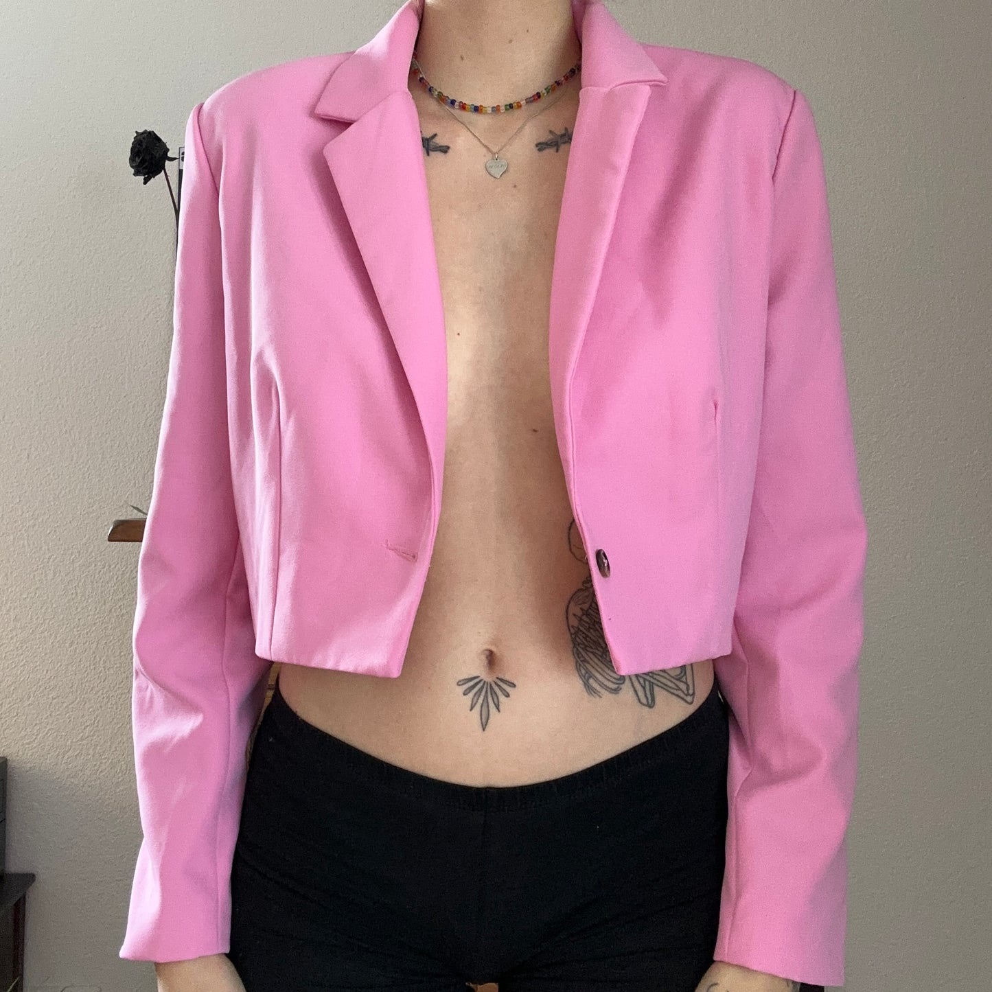 Pink cropped Blazer | Bern