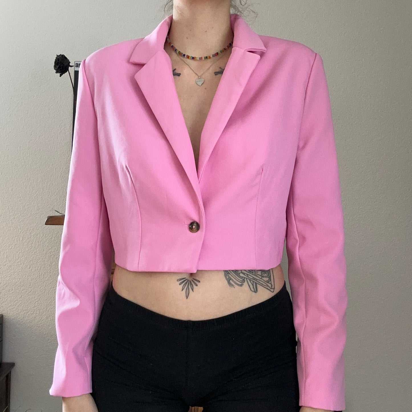 Pink cropped Blazer | Bern