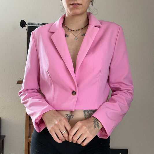 Pink cropped Blazer | Bern