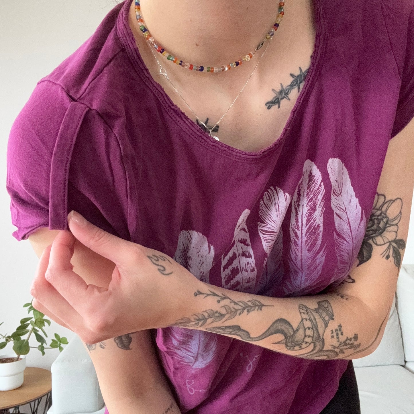 Purple Shirt with front Print | Bern