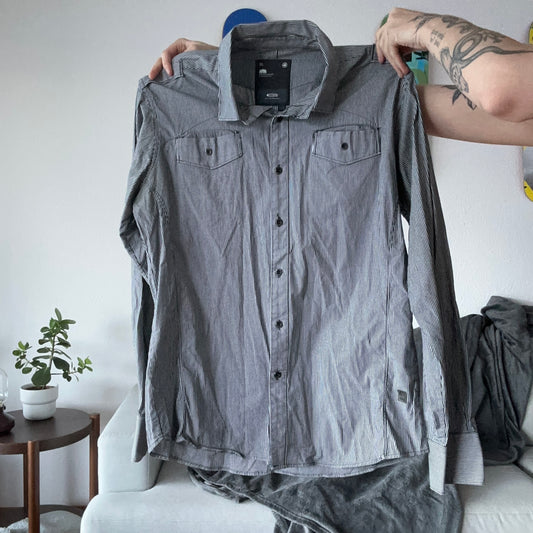 Gray Striped Blouse | Bern