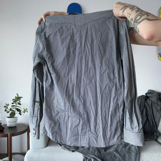 Gray Striped Blouse | Bern