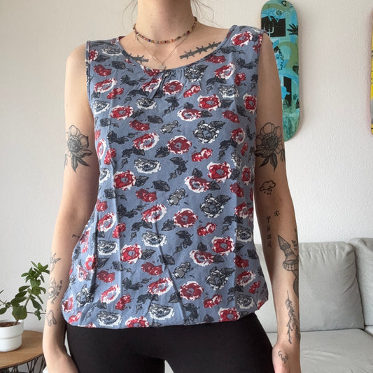 Blue Top with colorful Pattern | Bern