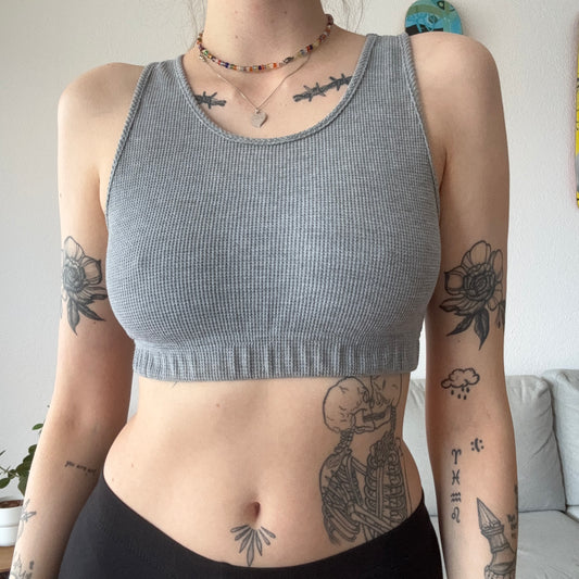 Gray cropped Top