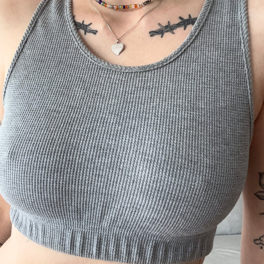 Gray cropped Top
