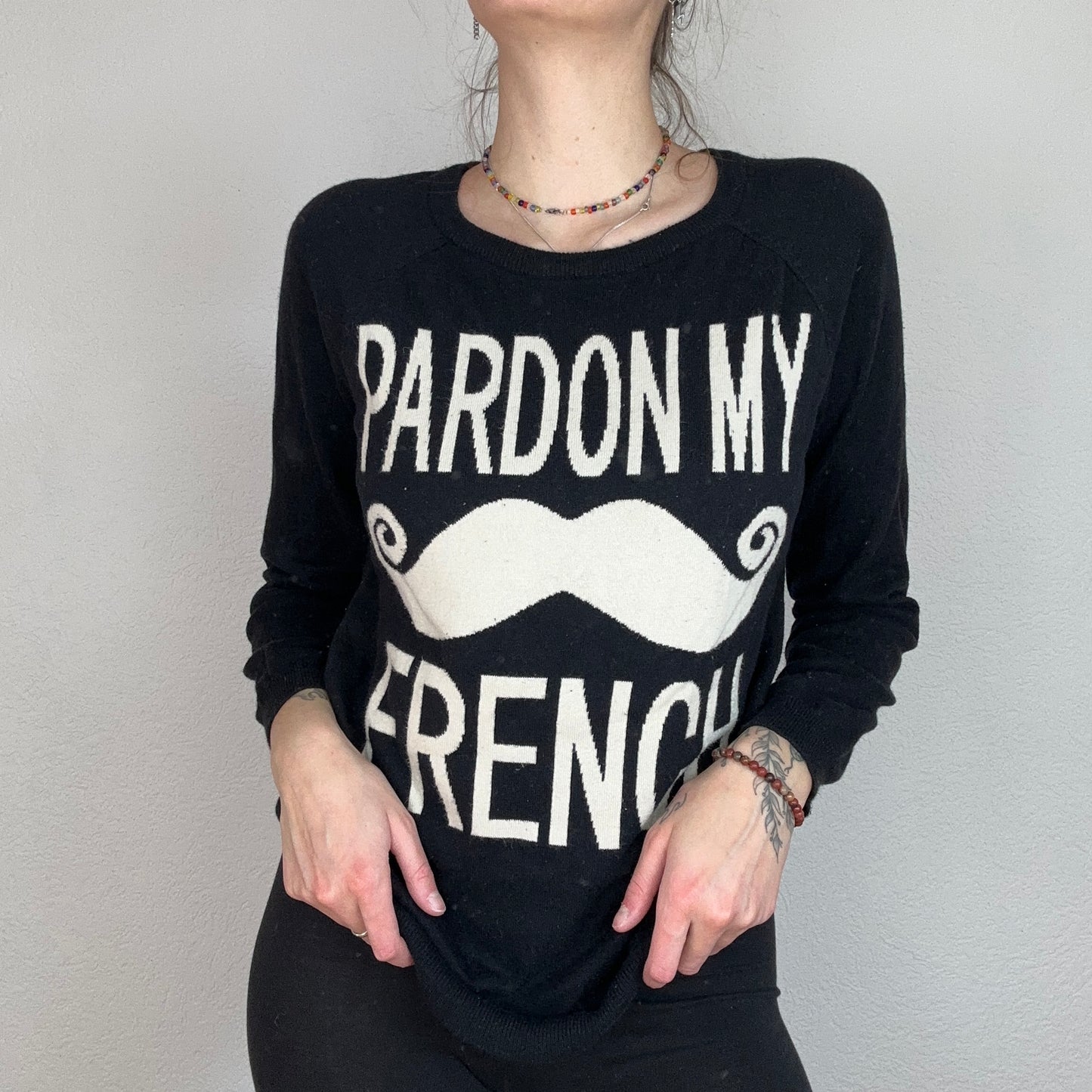 Pull en tricot noir | Bern