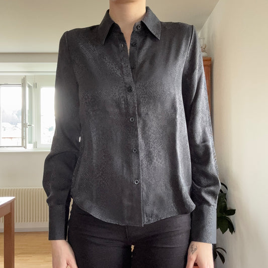 Black Blouse with black shimmery pattern | Bern