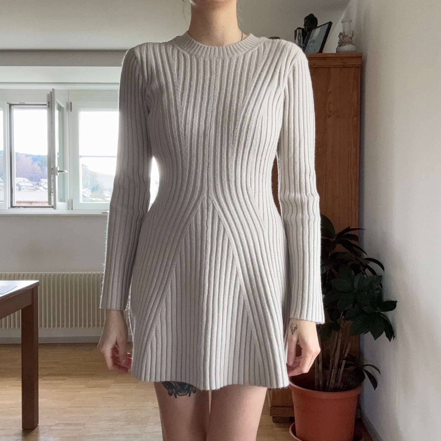 Robe en tricot beige | Bern