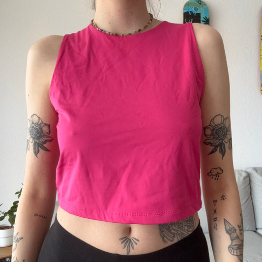 Rosa kurzes Sporttop