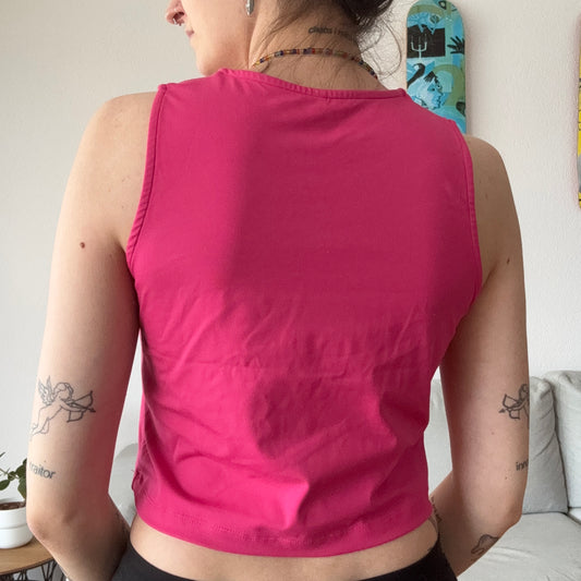 Rosa kurzes Sporttop
