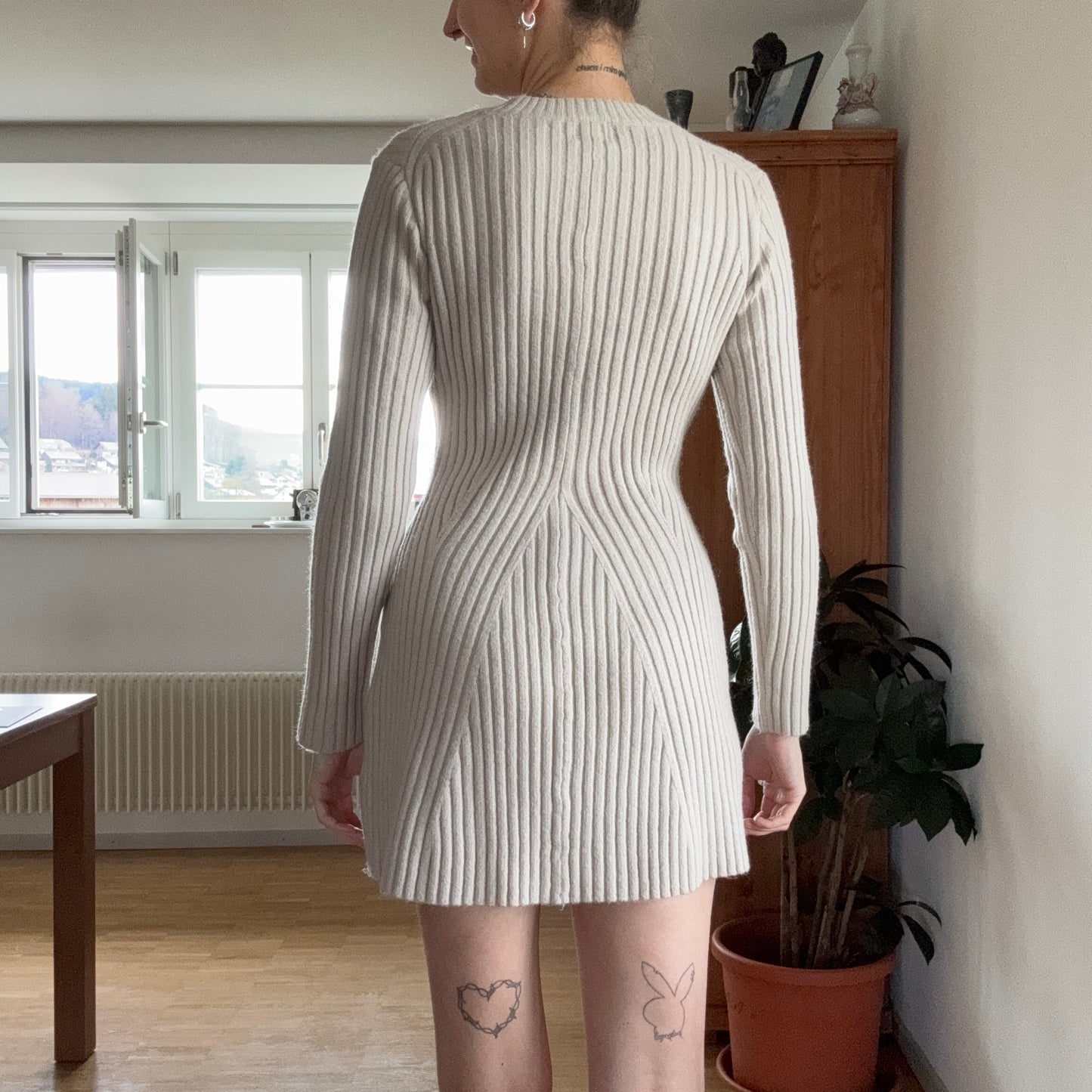 Robe en tricot beige | Bern