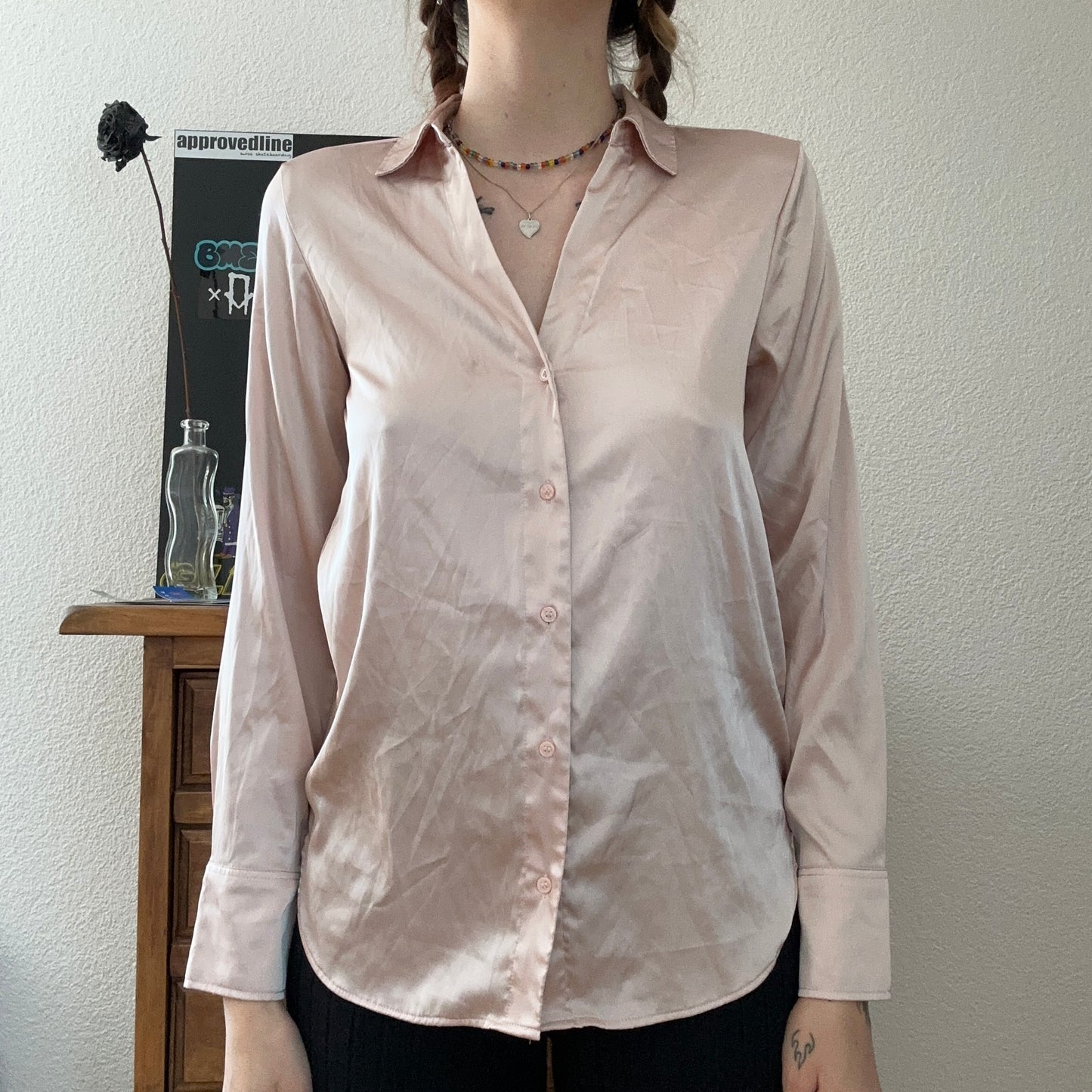 Rosa Metallic Bluse | Bern