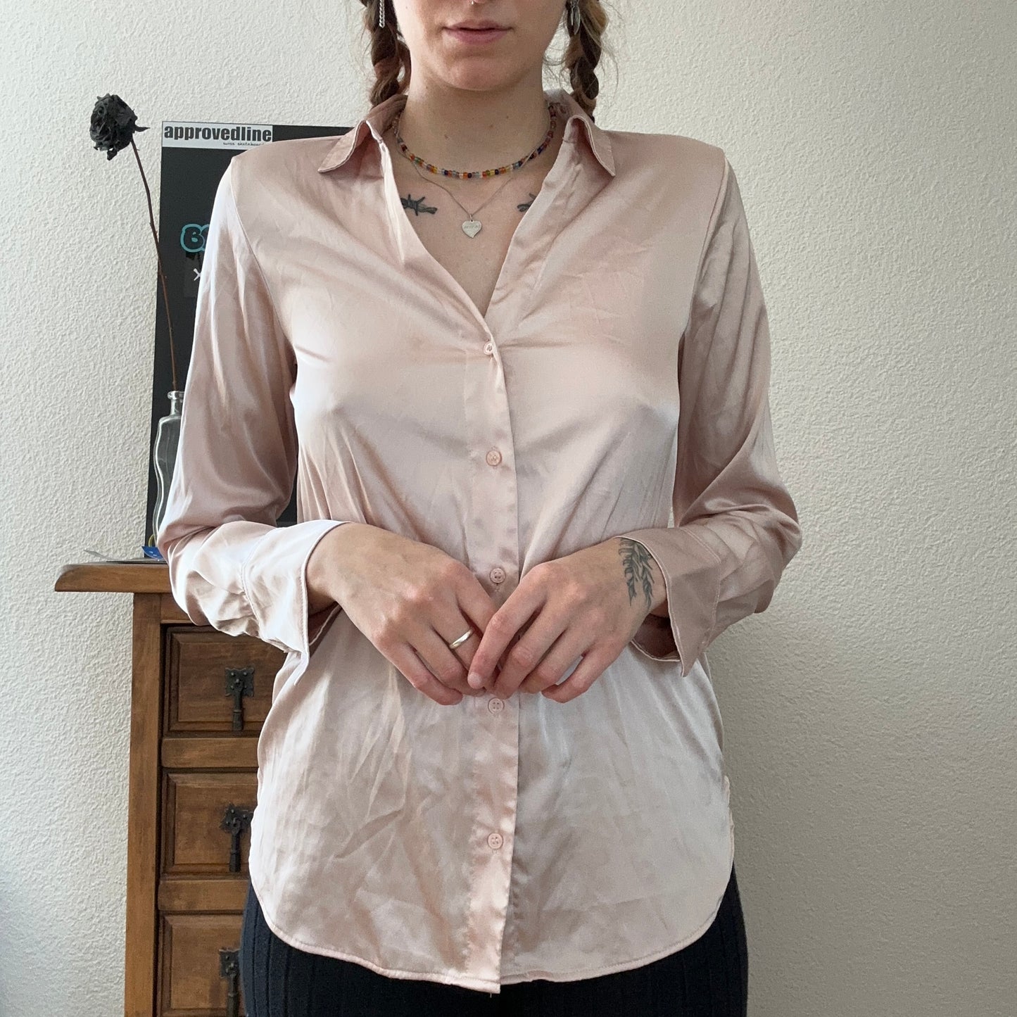 Rosa Metallic Bluse | Bern