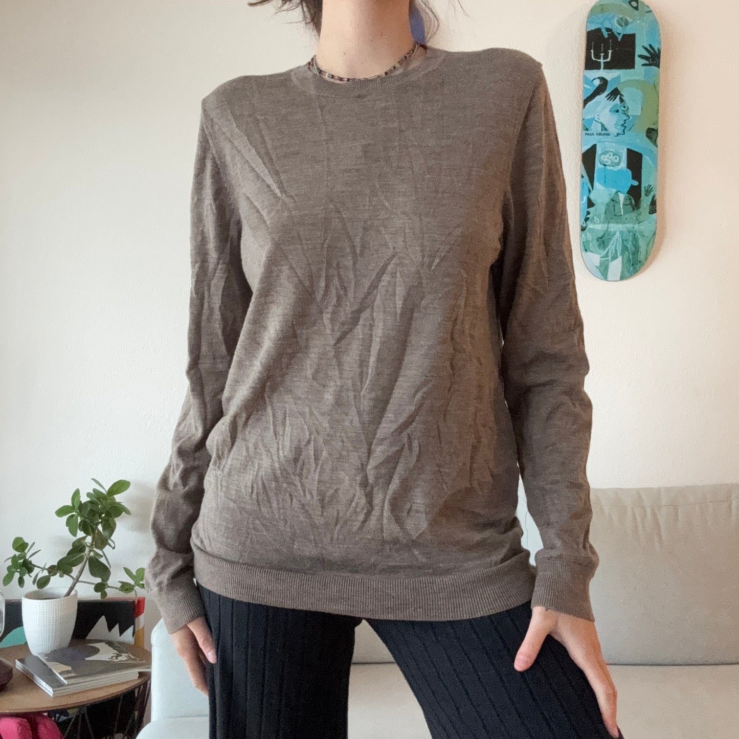 Beiges Langarmshirt