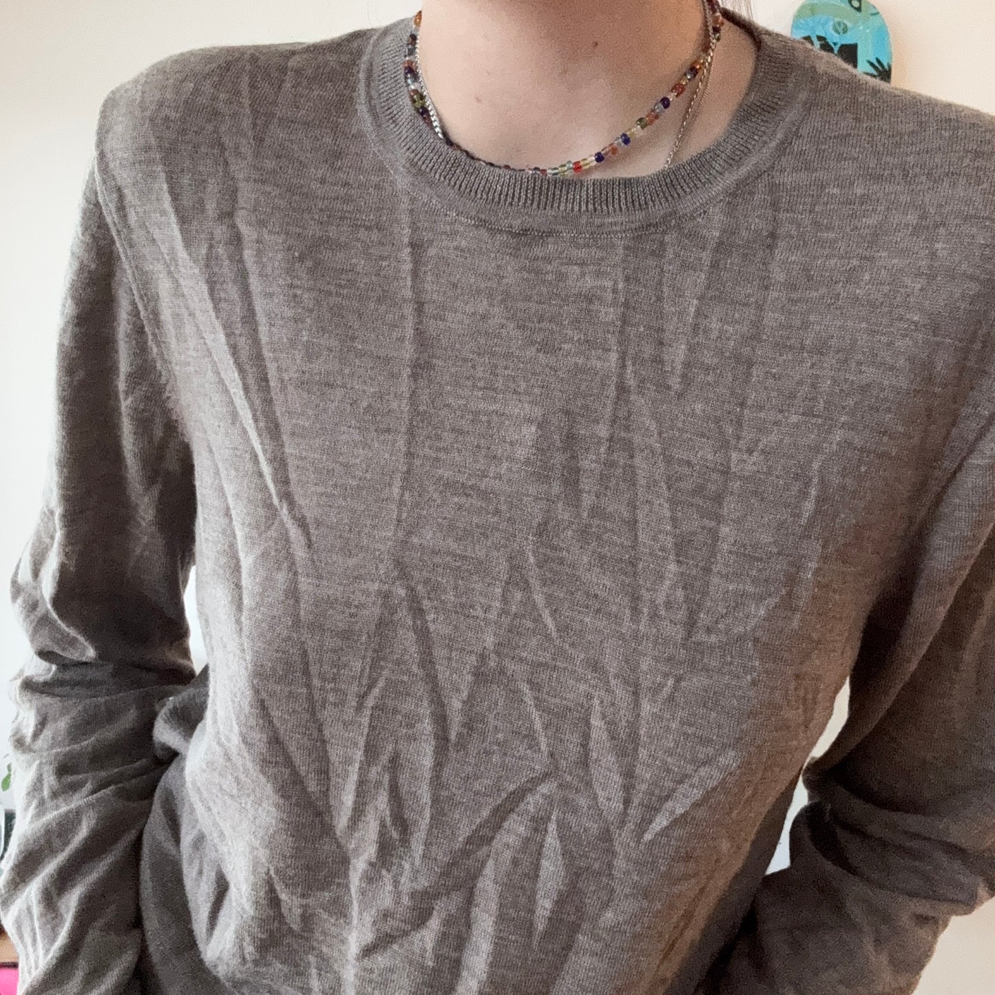 Beiges Langarmshirt