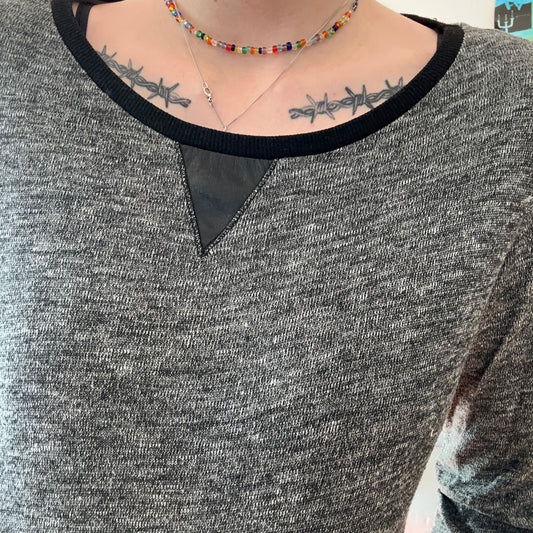 T-shirt gris à manches longues 3/4 | Bern