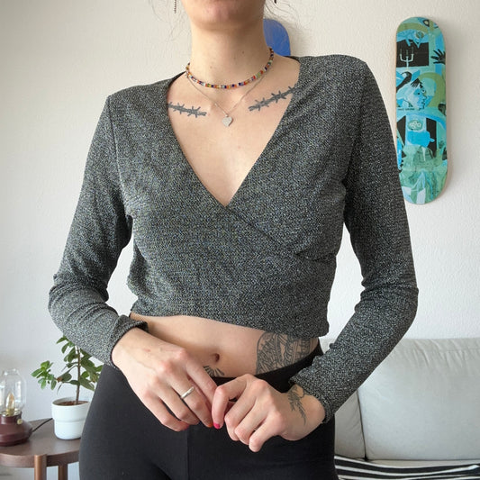 Gray cropped Longsleeve