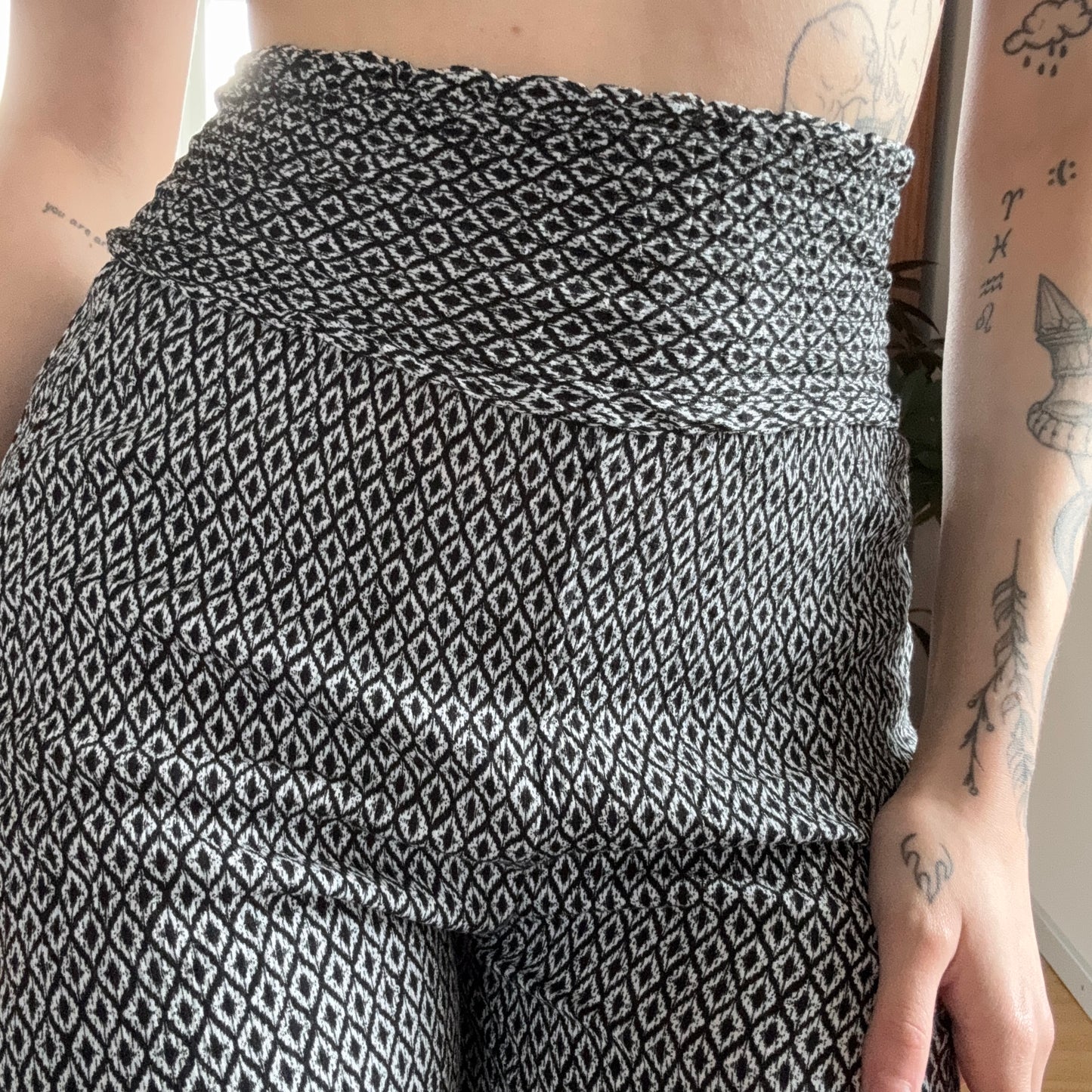 Black and white checked Pants | Bern