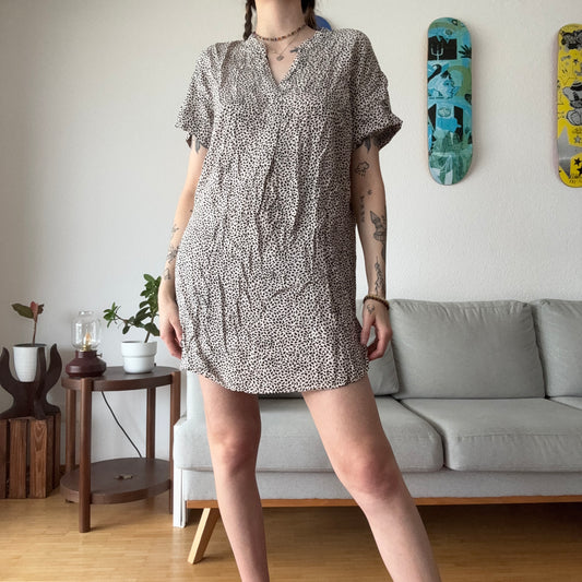 Beige Dress with black pattern | Bern