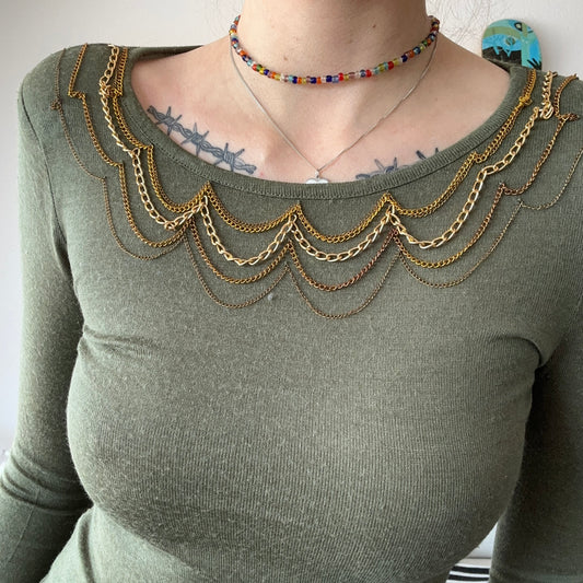 Green Longsleeve with golden chains | Bern