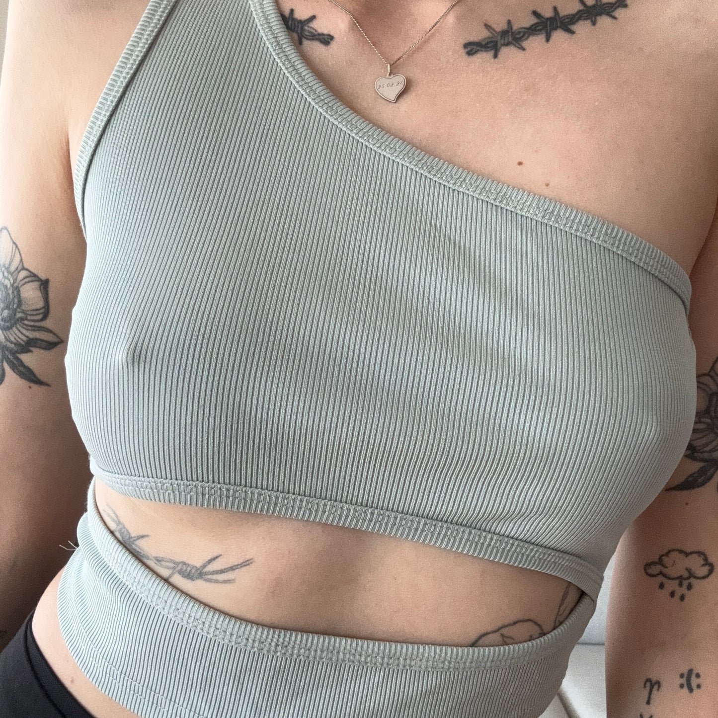 Blaues Crop-Top