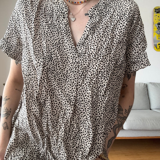 Beige Dress with black pattern | Bern