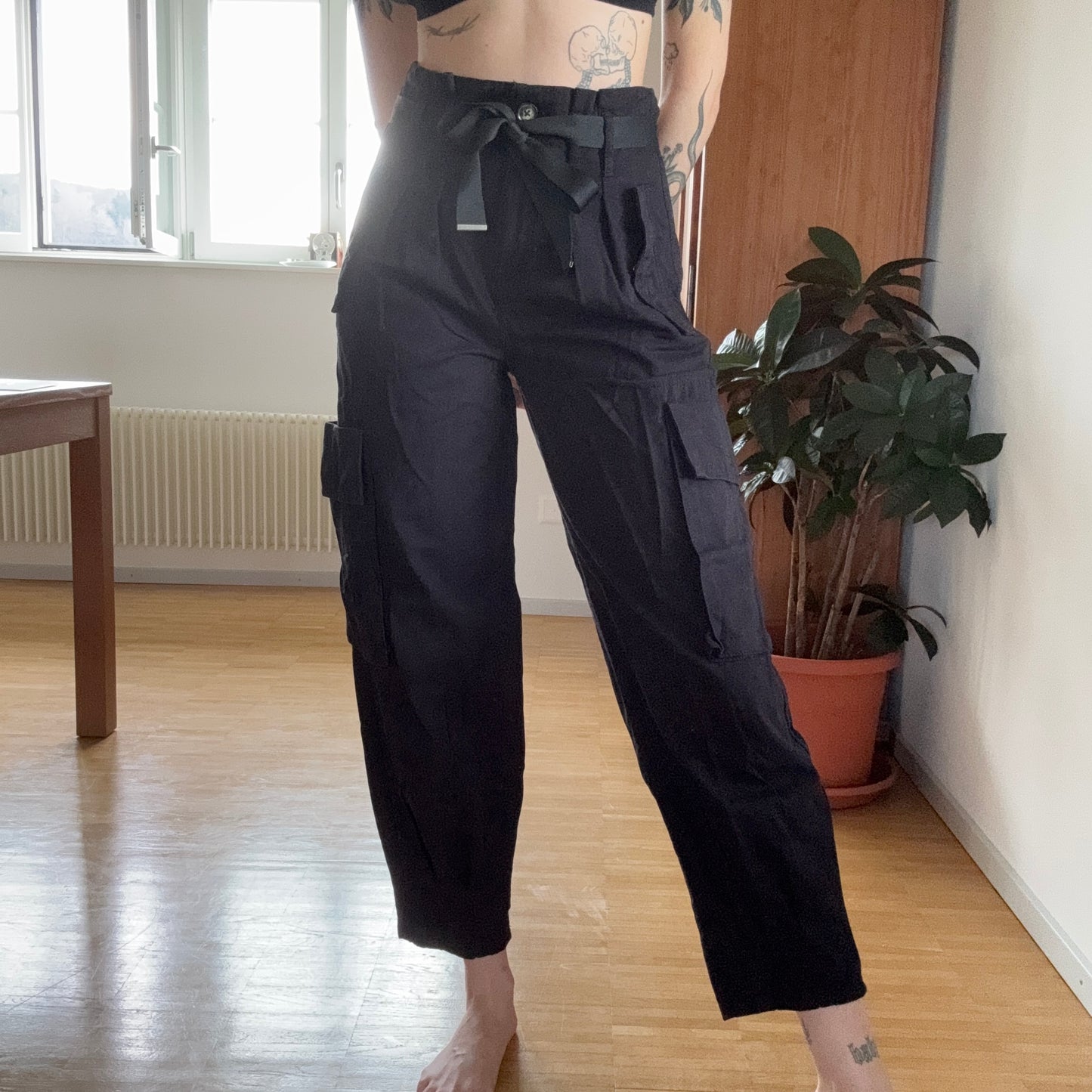 Pantalon cargo noir | Berne