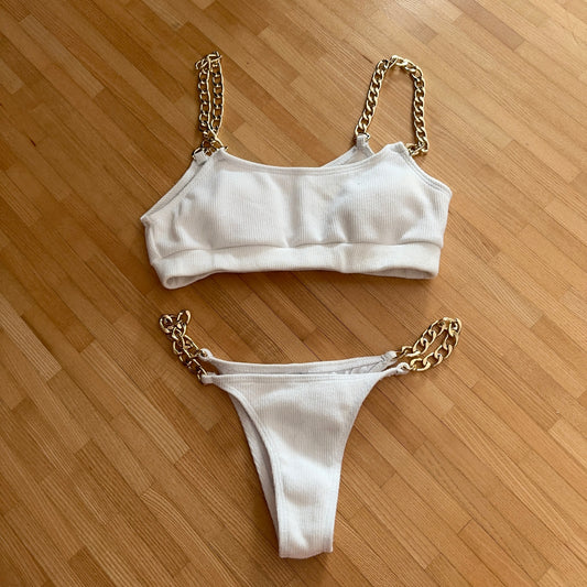 White Bikini with golden Details | Bern