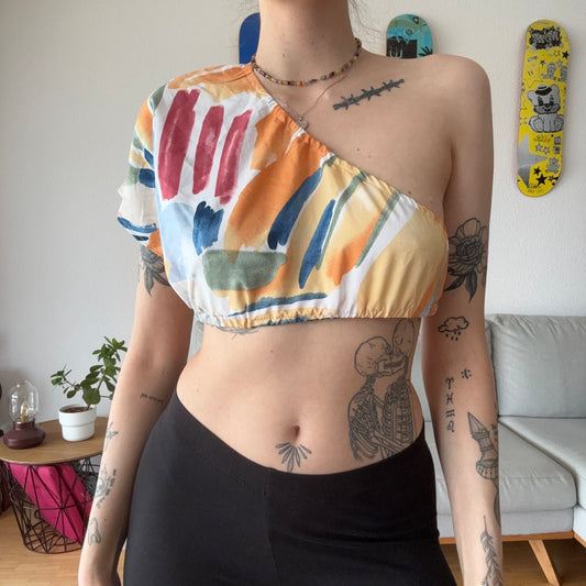 Colorful One Shoulder Top / Shirt | Bern