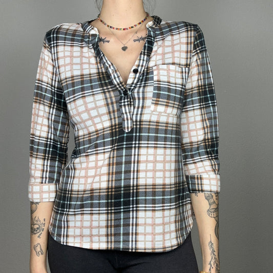 Black beige and white Blouse | Bern